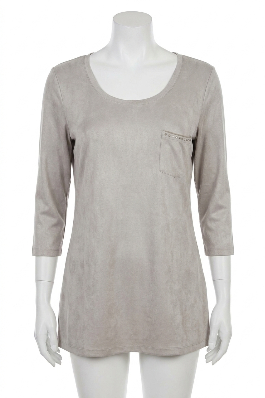 NEW ANGEL microfiber tunic top in gray